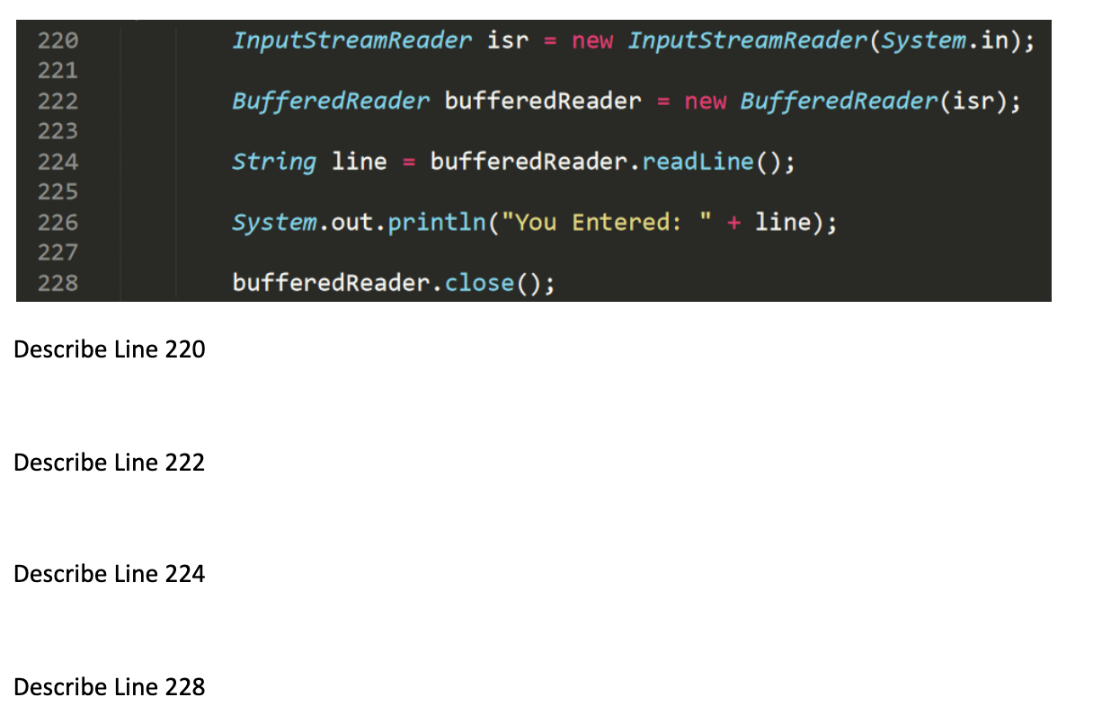 Solved InputStreamReader isr = new | Chegg.com