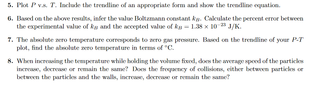 Solved The relation between pressure and temperature of an | Chegg.com