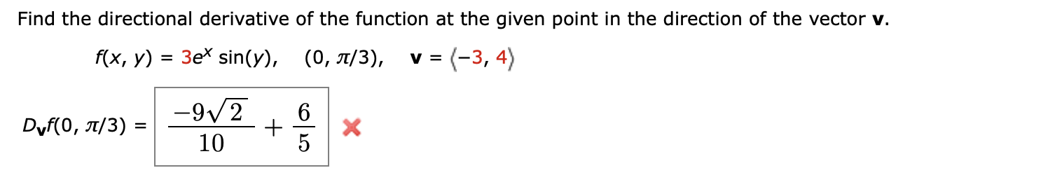 Solved Find The Directional Derivative Of The Function At