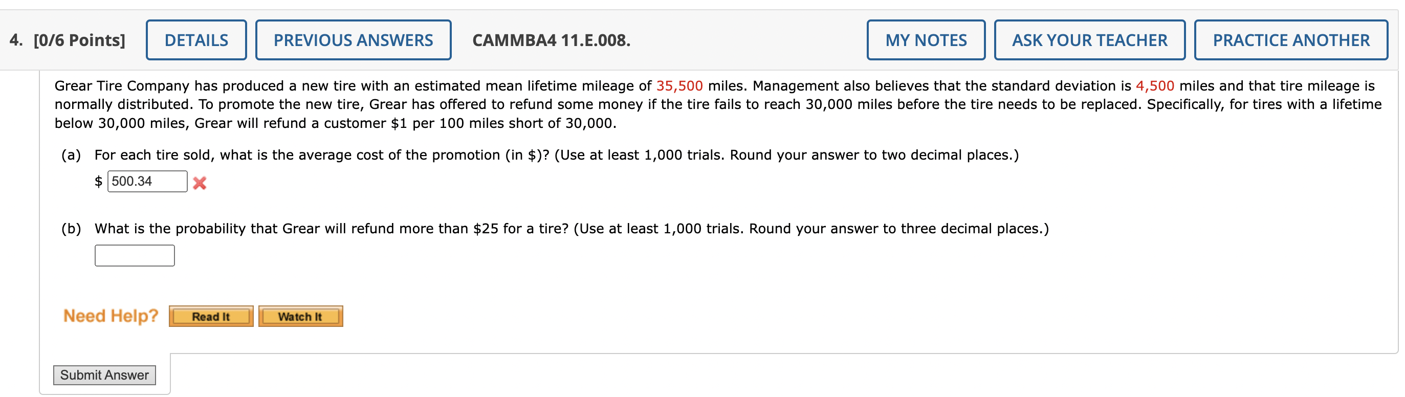 Solved below 30,000 miles, Grear will refund a customer 1