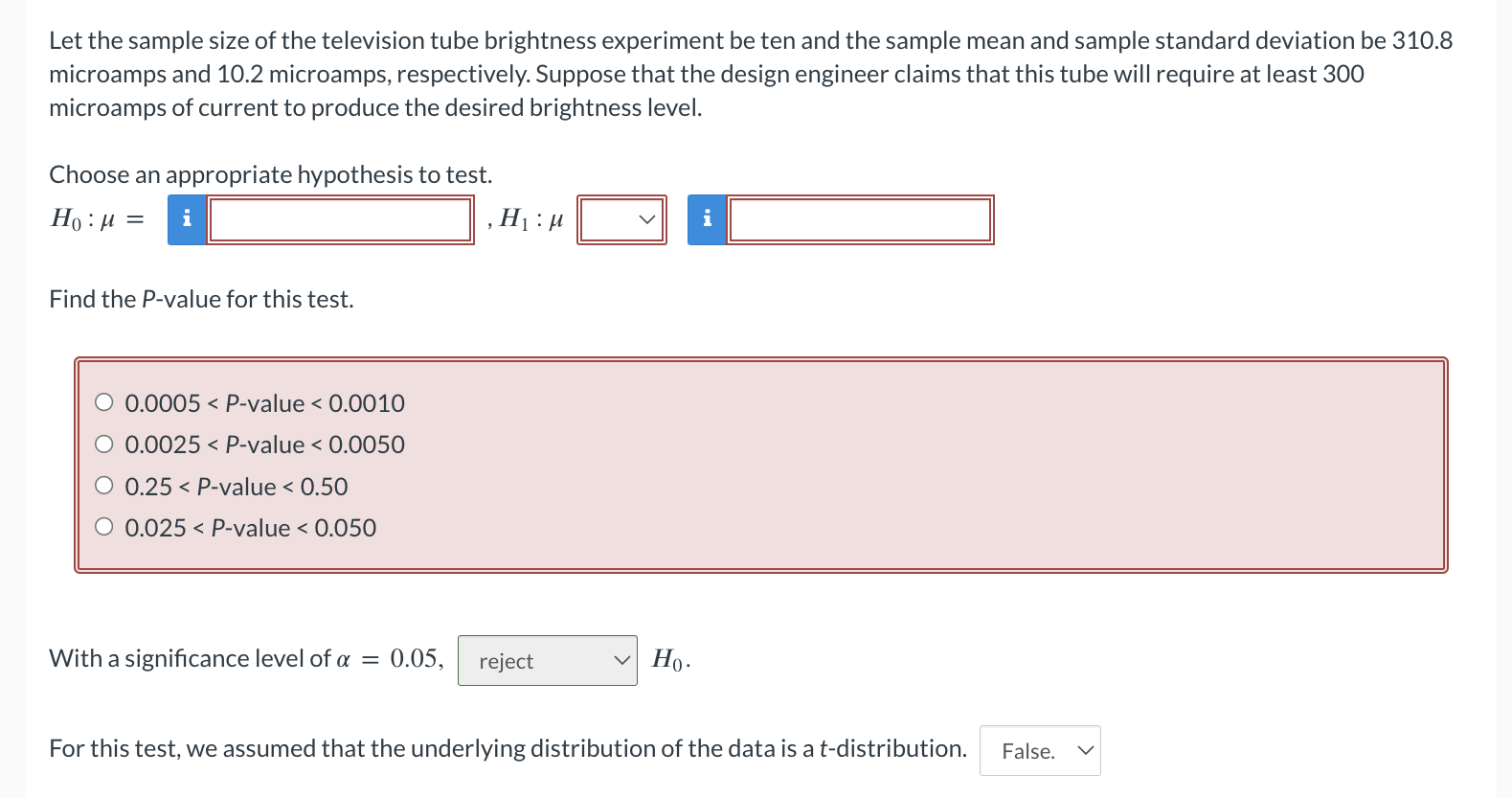 Let the sample size of the television tube brightness | Chegg.com