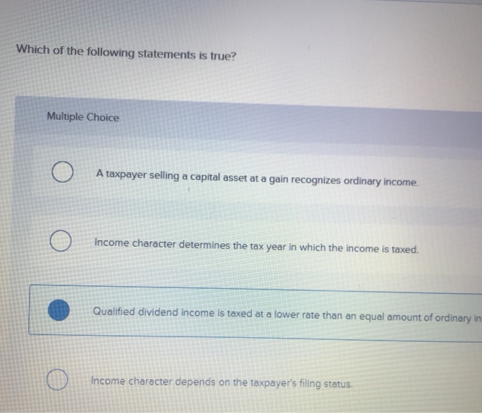 Solved Which of the following statements is true? Multiple | Chegg.com