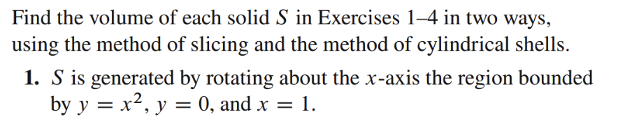 Solved Find the volume of each solid S ﻿in Exercises 1-4 ﻿in | Chegg.com