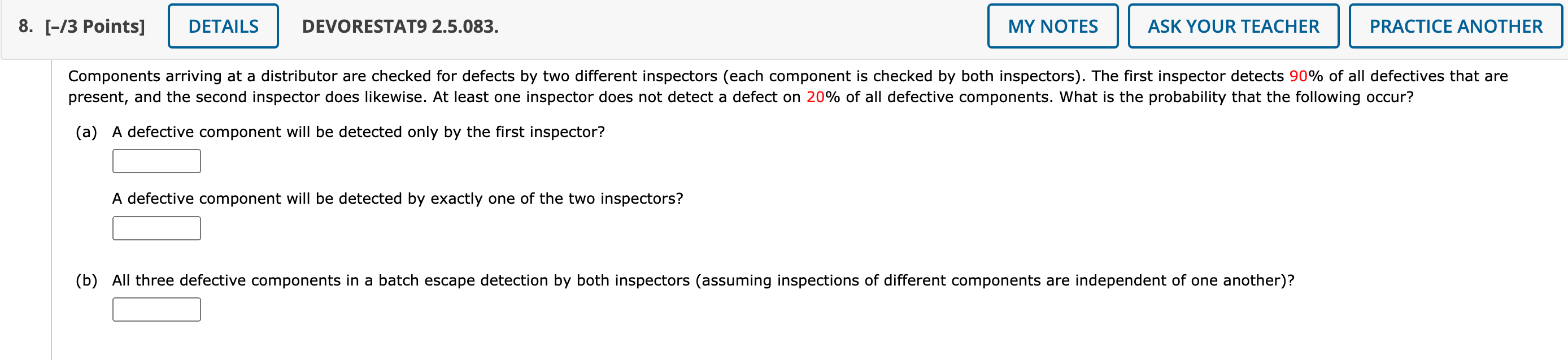 Solved (a) A defective component will be detected only by