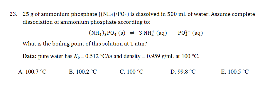 Solved 23 25 G Of Ammonium Phosphate Nh4 3p04 Is Chegg Com