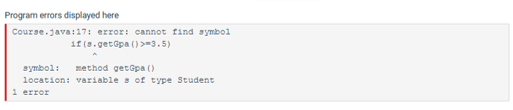 Solved I have the program written below, but I am receiving | Chegg.com
