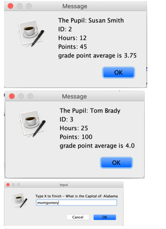 Solved Finish the code so the output looks like the output | Chegg.com