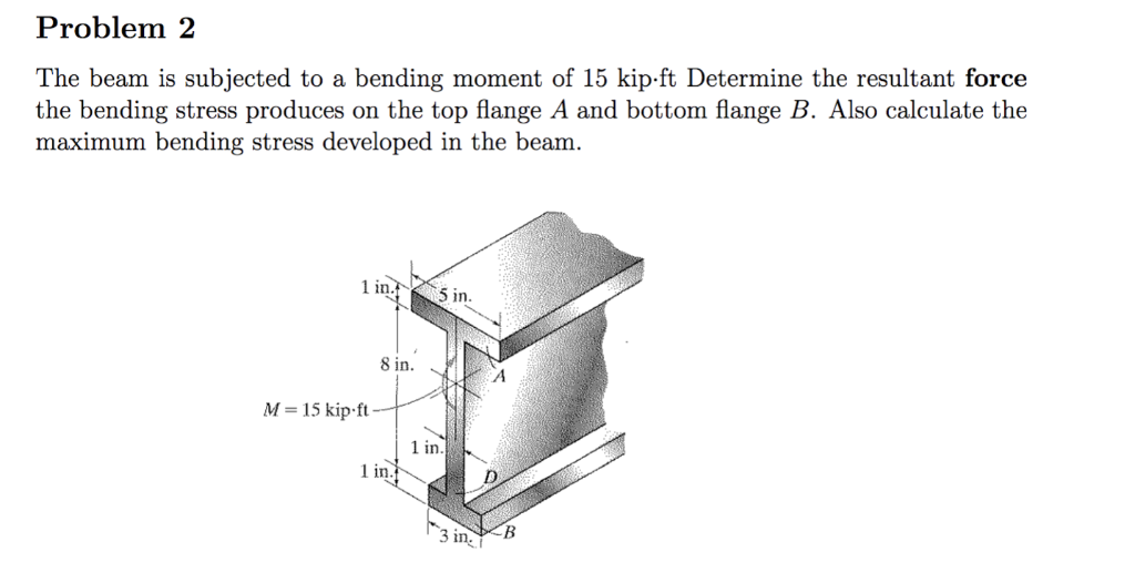 If M 15 Kip Ft Determine The Maximum Bending Stress In Beam - The Best ...