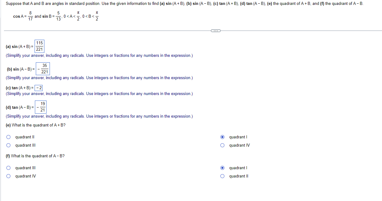 Solved Can someone just double check my answers here and | Chegg.com