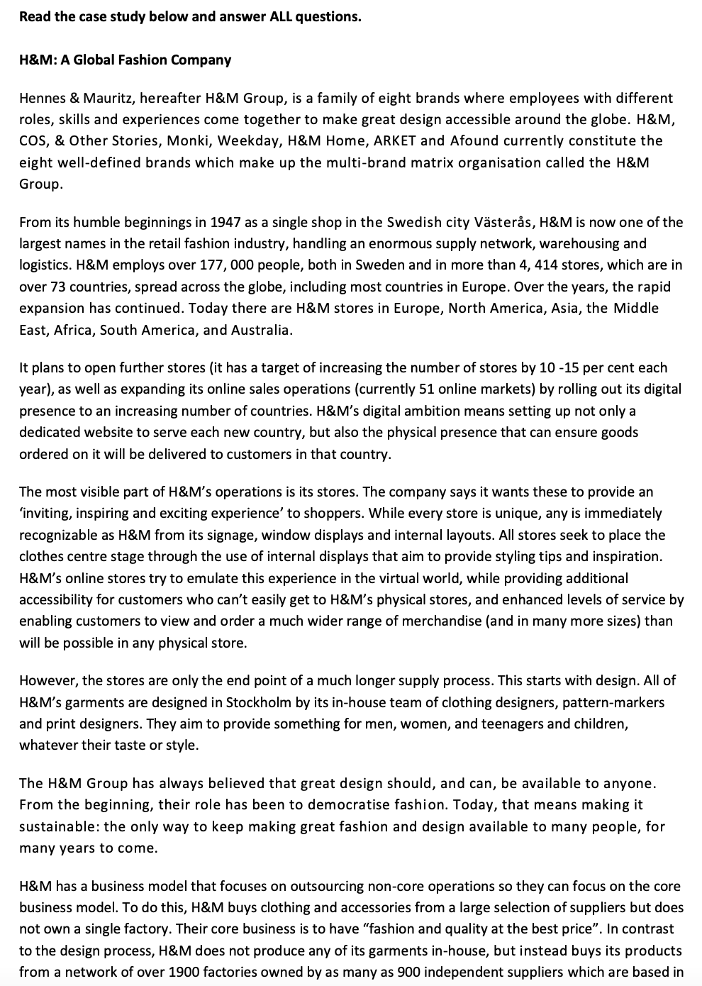 Solved Read the case study below and answer ALL questions. | Chegg.com