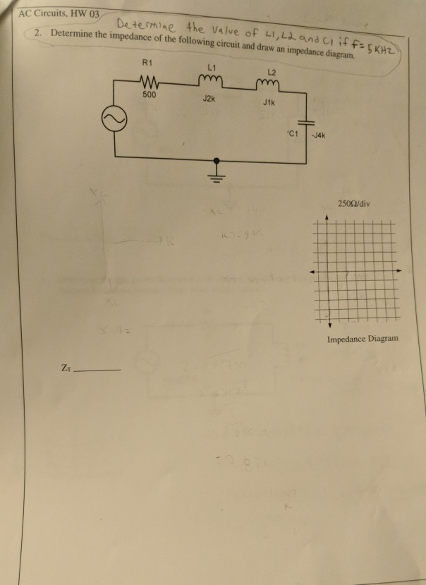 Solved AC Circ uits, HW05 Da termine 2. Determine the