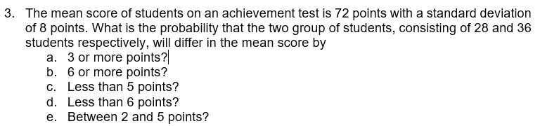 Solved 3. The Mean Score Of Students On An Achievement Test | Chegg.com