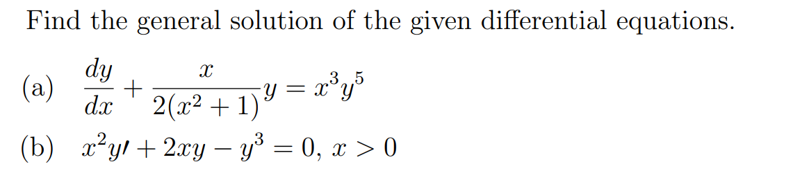 Solved Find The General Solution Of The Given Differential Chegg Com