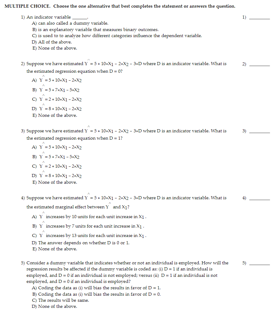 Solved MULTIPLE CHOICE. Choose The One Alternative That Best | Chegg.com