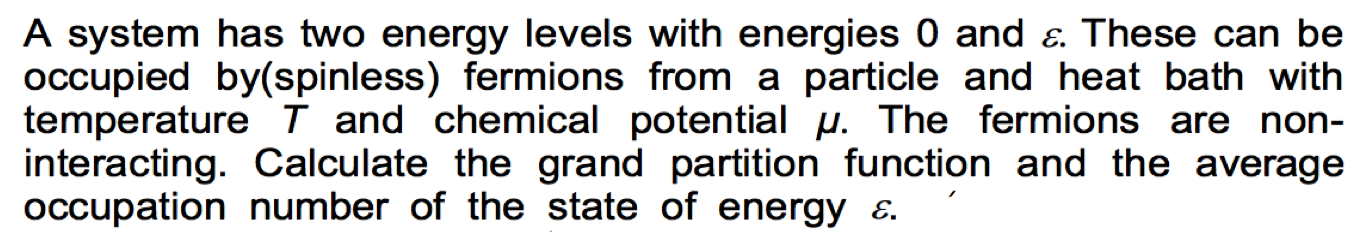 Solved A system has two energy levels with energies 0 and ε. | Chegg.com