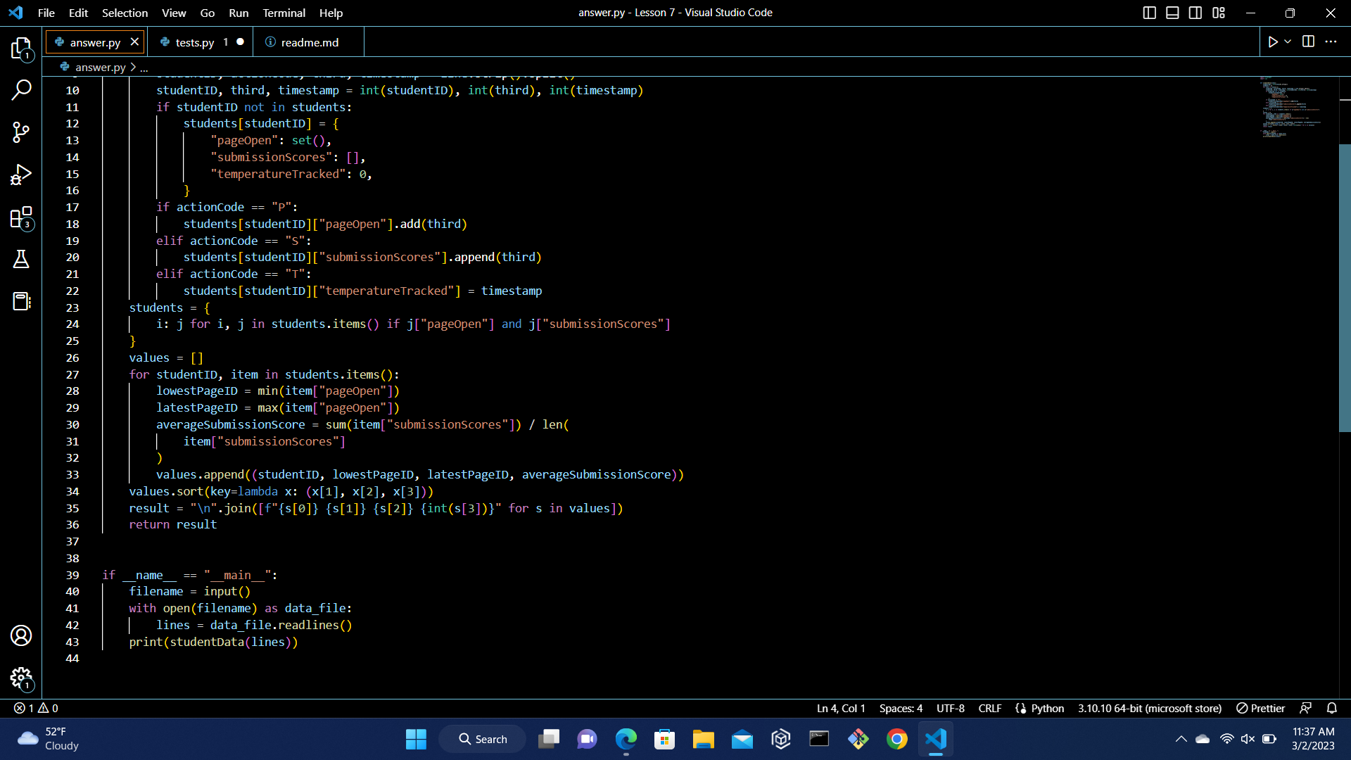  - Lesson 7 - Visual Studio Code  