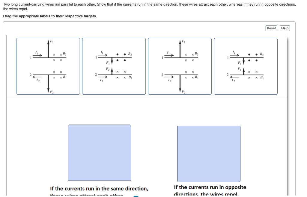Solved Two long currentcarrying wires run parallel to each