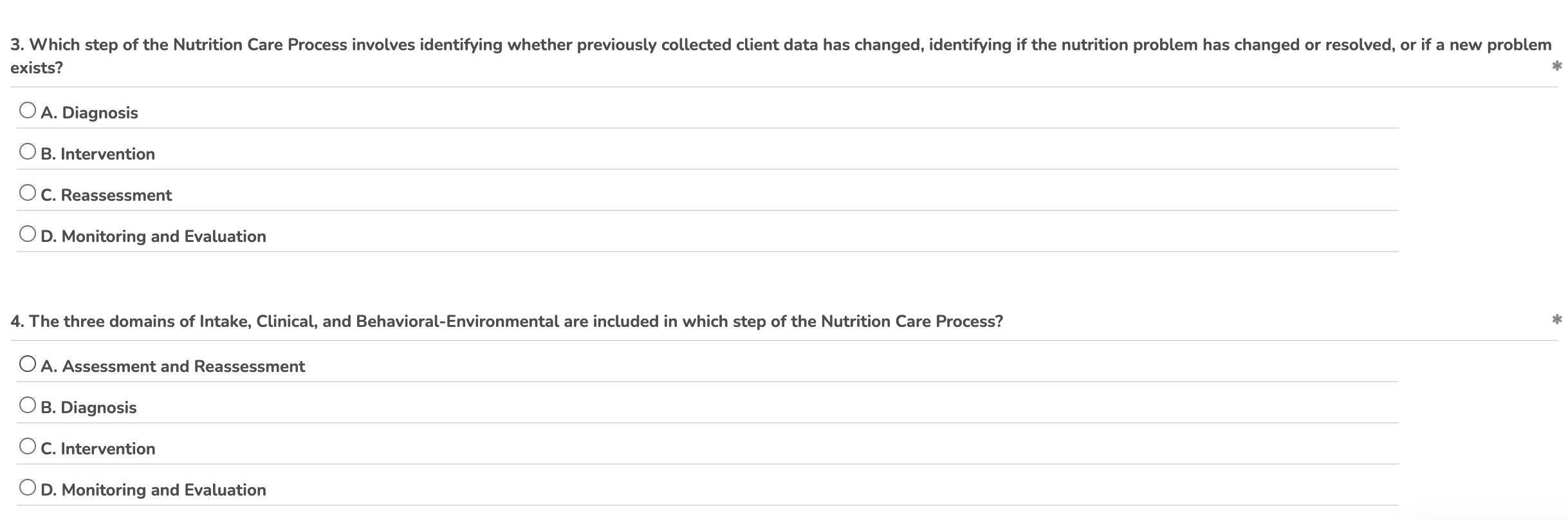 Solved 3. Which Step Of The Nutrition Care Process Involves | Chegg.com