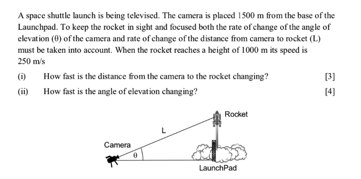 Solved A space shuttle launch is being televised. The camera | Chegg.com