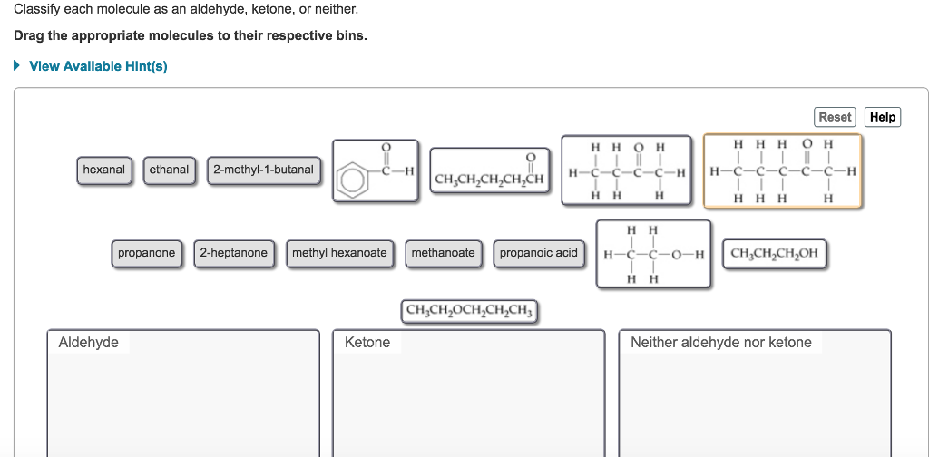 Solved Classify each molecule as an aldehyde, ketone, or | Chegg.com