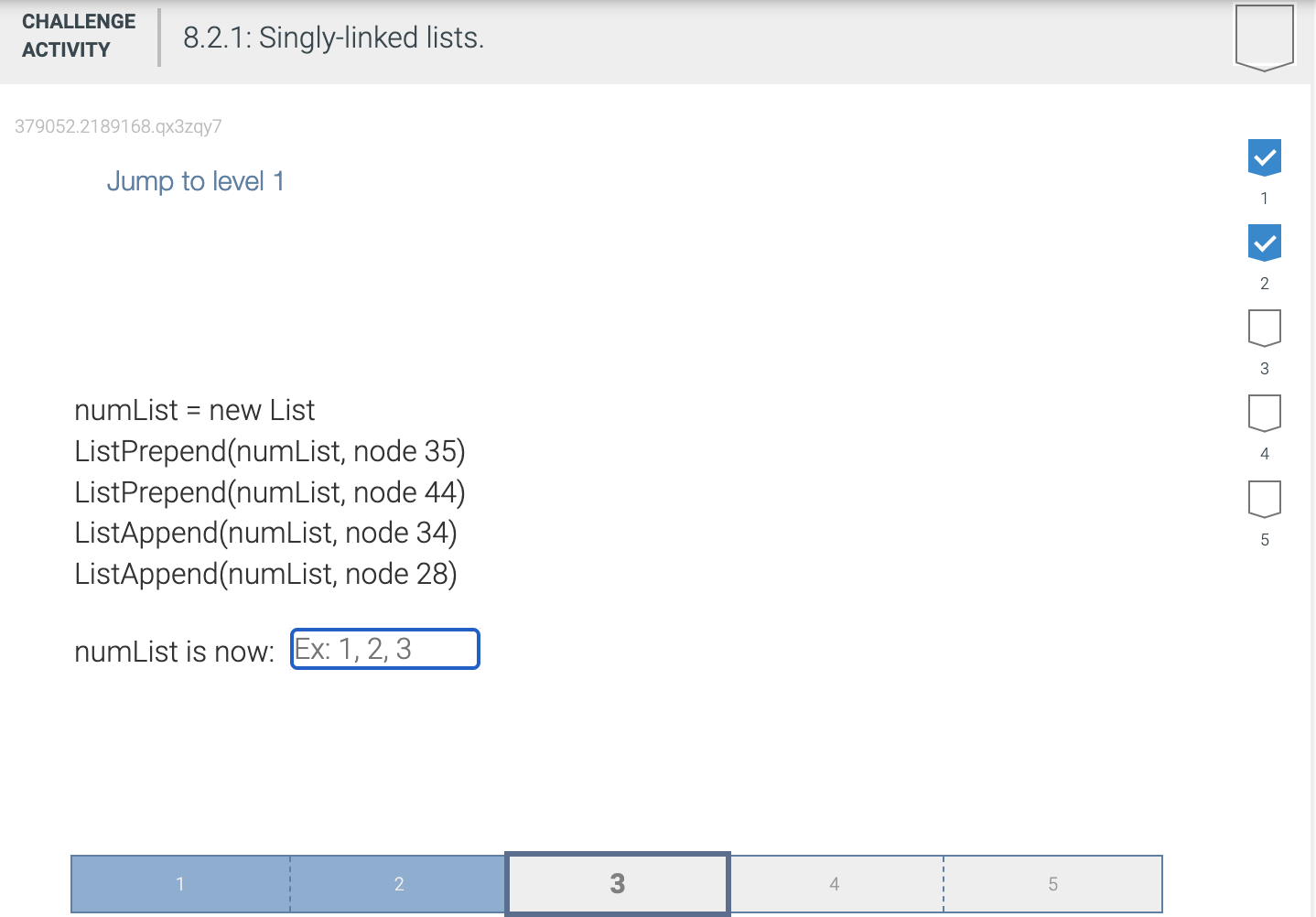 Solved CHALLENGE ACTIVITY 8.2.1: Singly-linked lists. | Chegg.com