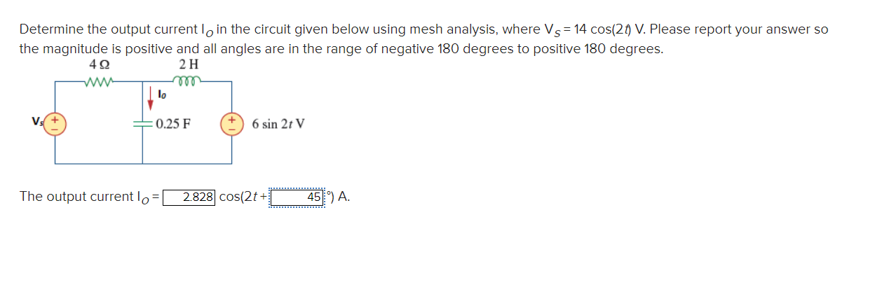 Solved Determine the output current IO in the circuit given | Chegg.com