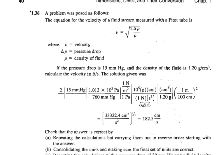 Solved *1.36 A Problem Was Posed As Follows: The Equation | Chegg.com