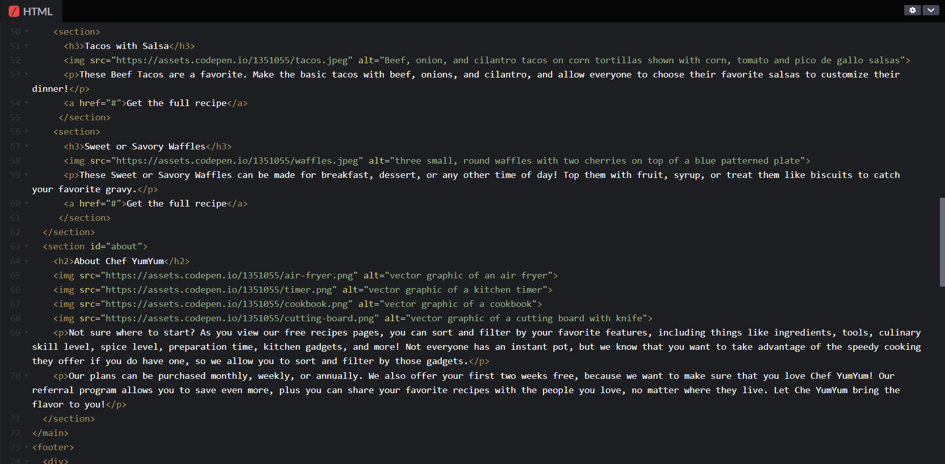 Solved Please help with my CSS Grid assignment. Please fill | Chegg.com