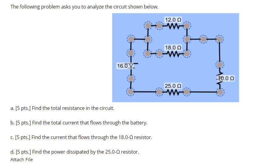 Solved The following problem asks you to analyze the circuit | Chegg.com