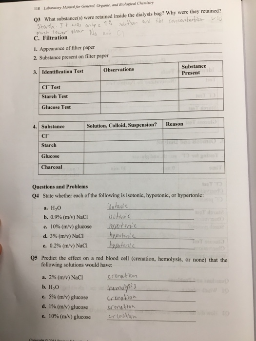 Solved REPORT SHEET LAB Properties of Solutions 10 A.