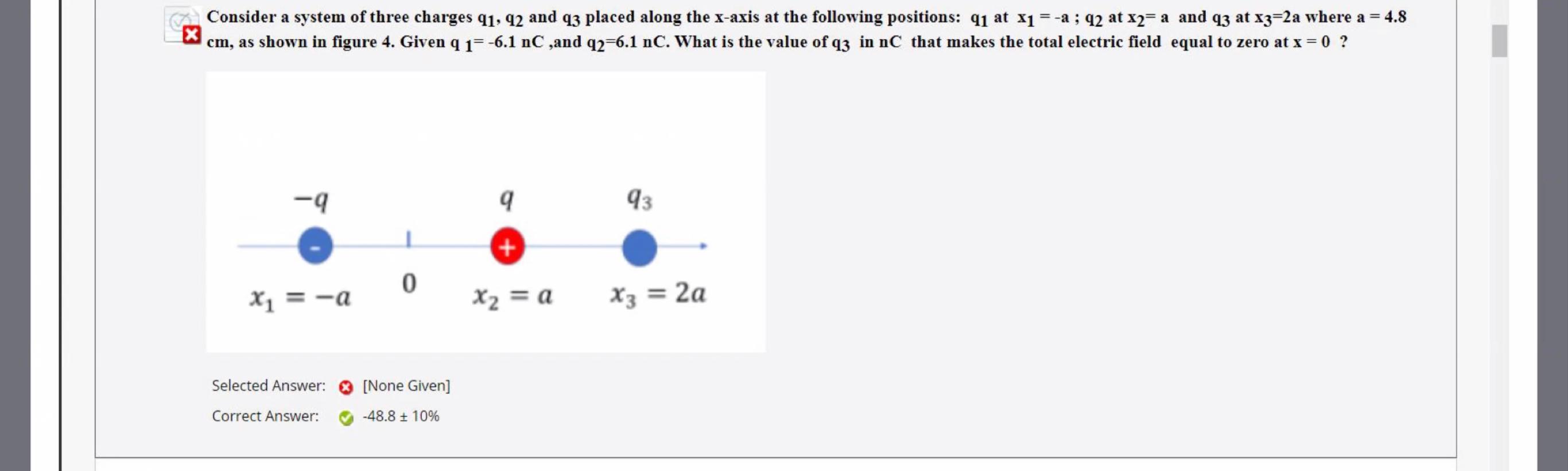 Solved X Consider a system of three charges 91, 92 and q3 | Chegg.com