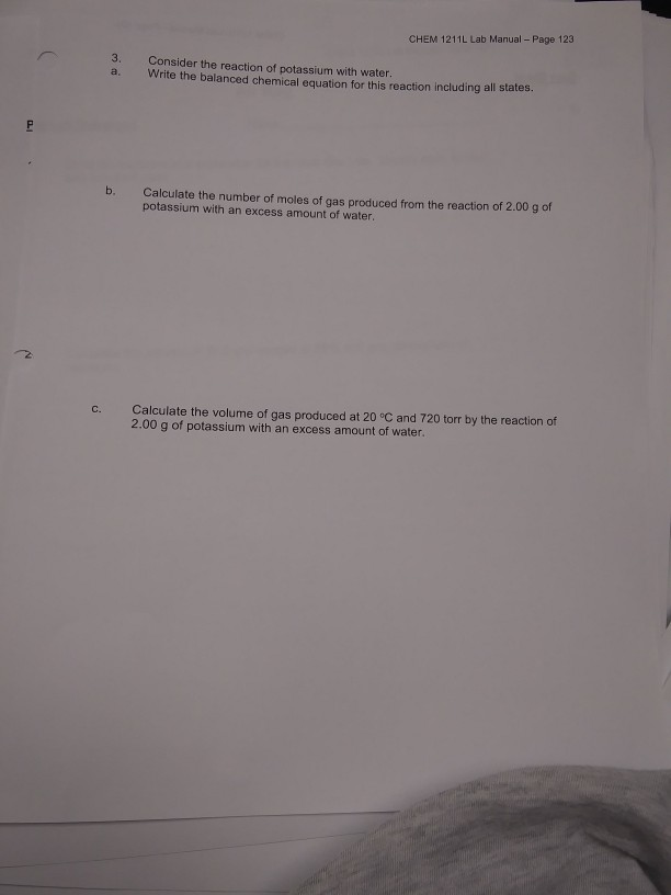 Solved CHEM 1211L Lab Manual Page 122 Air Bag Page 1