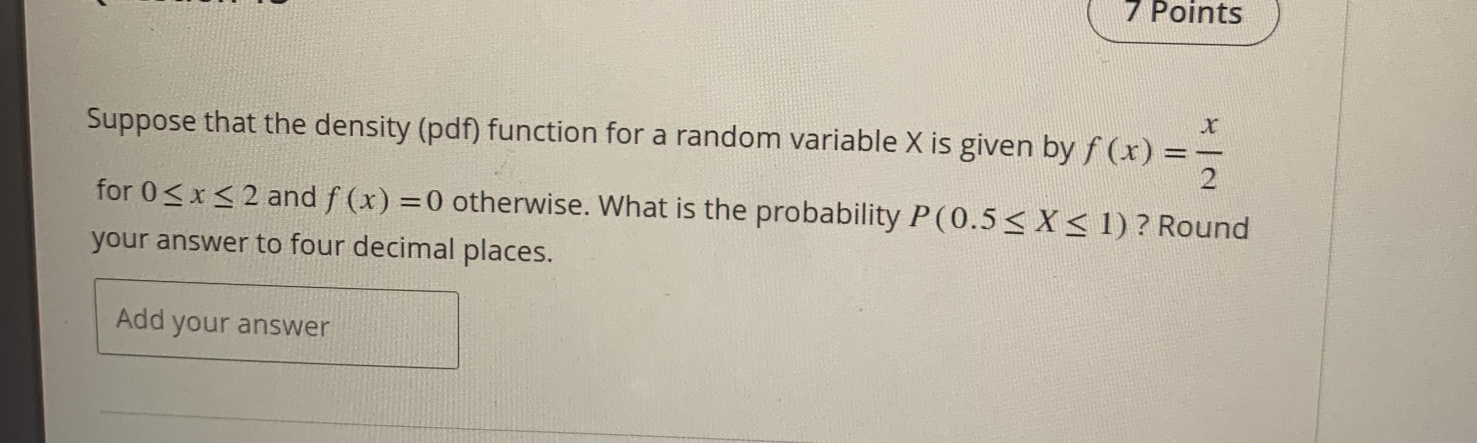 Solved Suppose That The Density (pdf) Function For A Random | Chegg.com