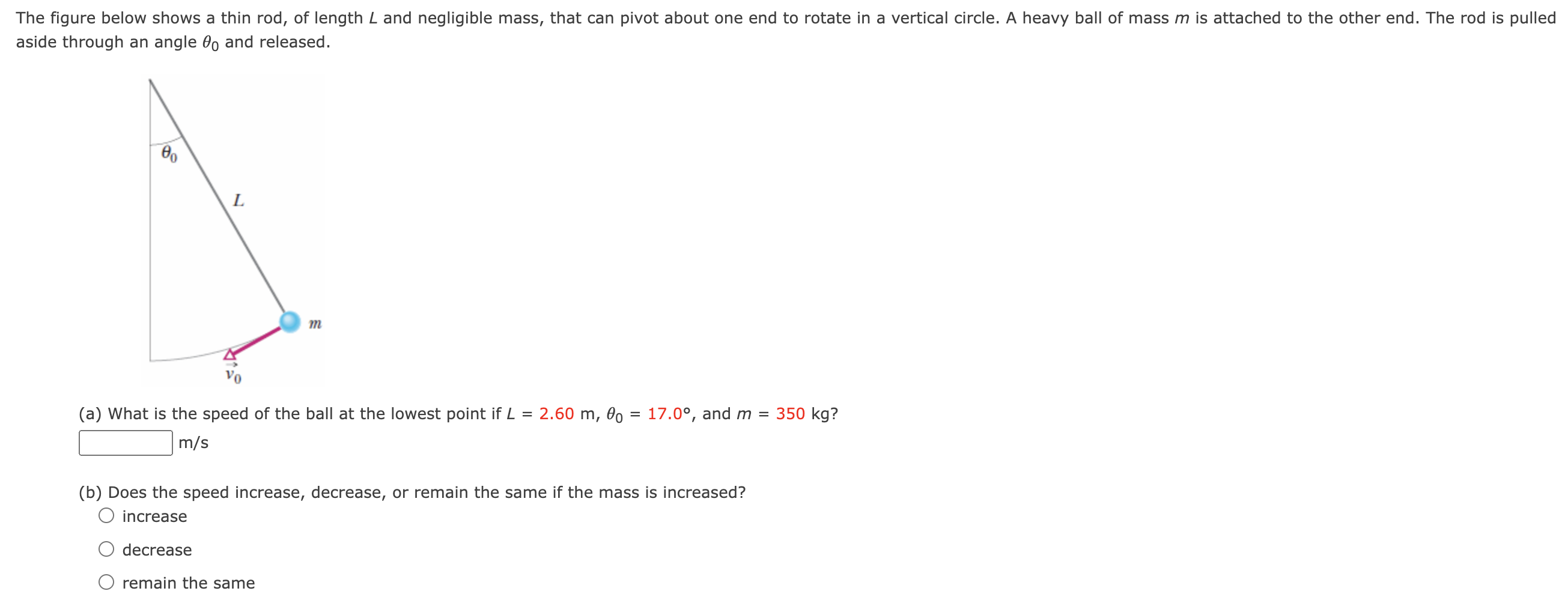 Solved he figure below shows a thin rod, of length L and