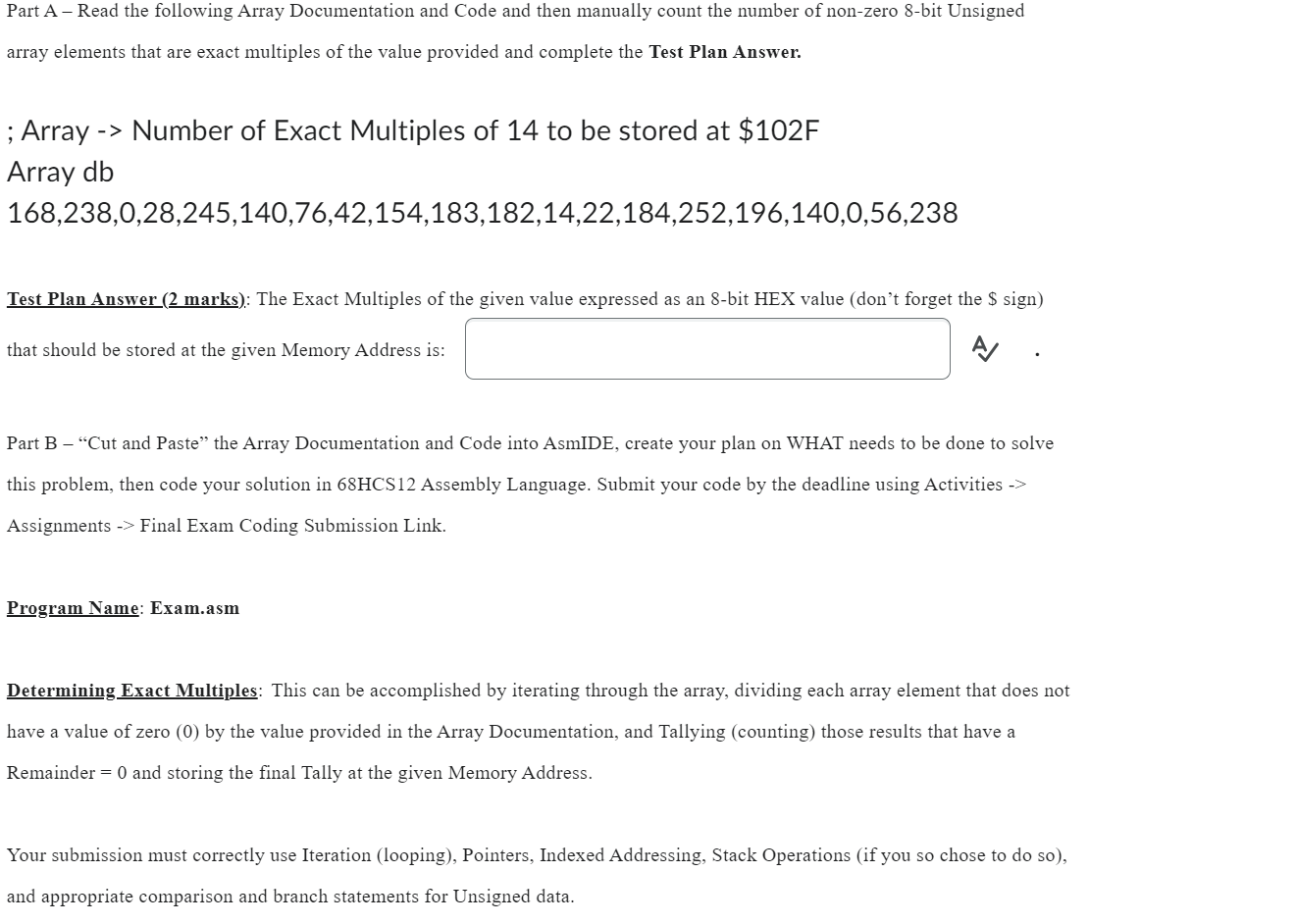 Solved Part A - Read the following Array Documentation and | Chegg.com