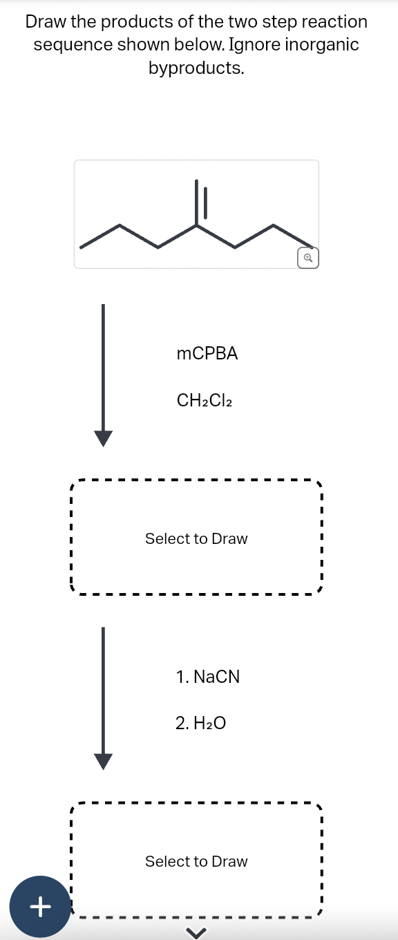 Solved D Jn Draw the products of the two step reaction s | Chegg.com