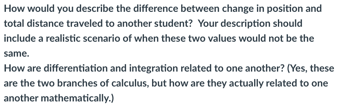 Solved How would you describe the difference between change | Chegg.com