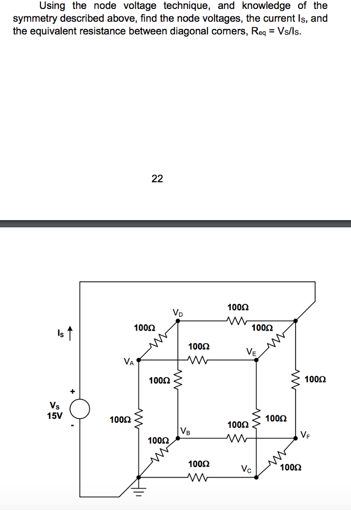 Solved 1. Using the node voltage method, determine the | Chegg.com