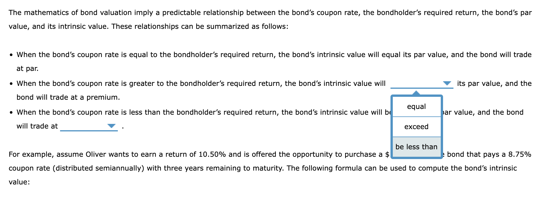 Solved 6. Bond valuation The process of bond valuation is | Chegg.com
