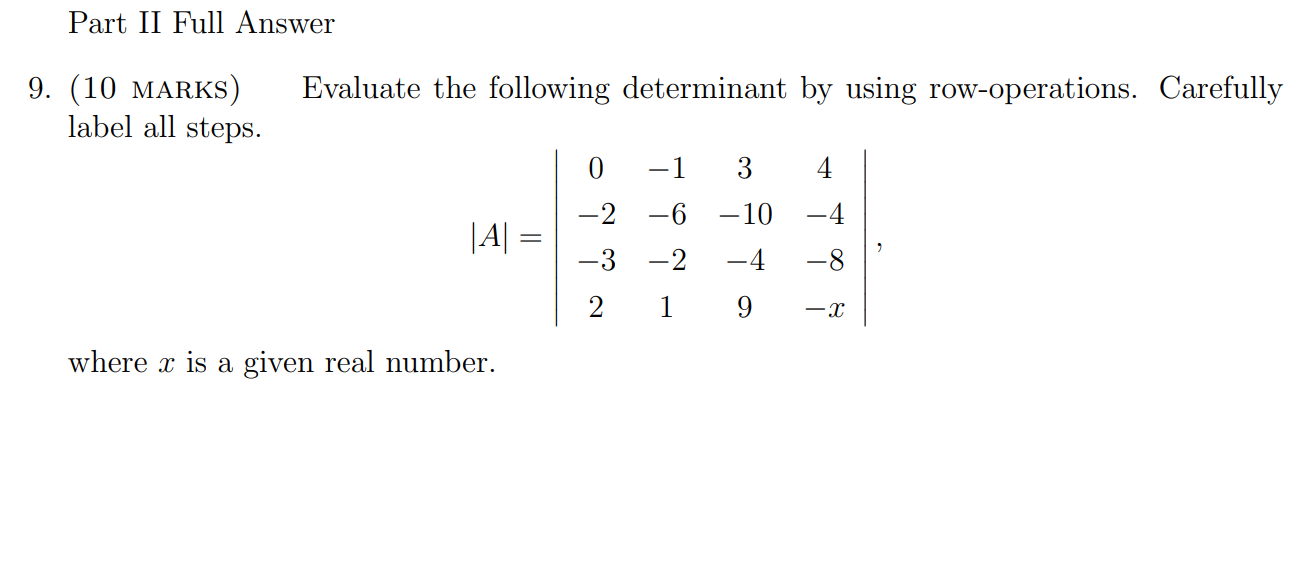Solved Part II ﻿Full Answer(10 ﻿marks) ﻿Evaluate the | Chegg.com