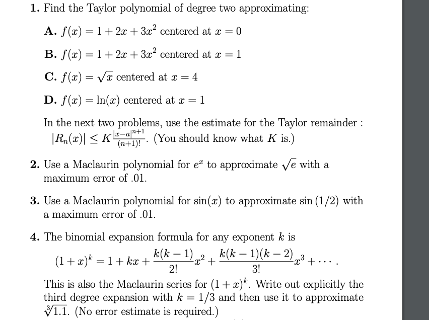 solved-1-point-find-the-second-degree-taylor-polynomial-chegg