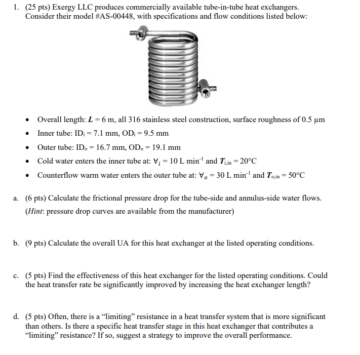 Solved 1. ( 25 pts) Exergy LLC produces commercially | Chegg.com