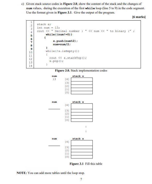 Solved Question 3 [20 MARKS A) Convert The Infix Expression | Chegg.com