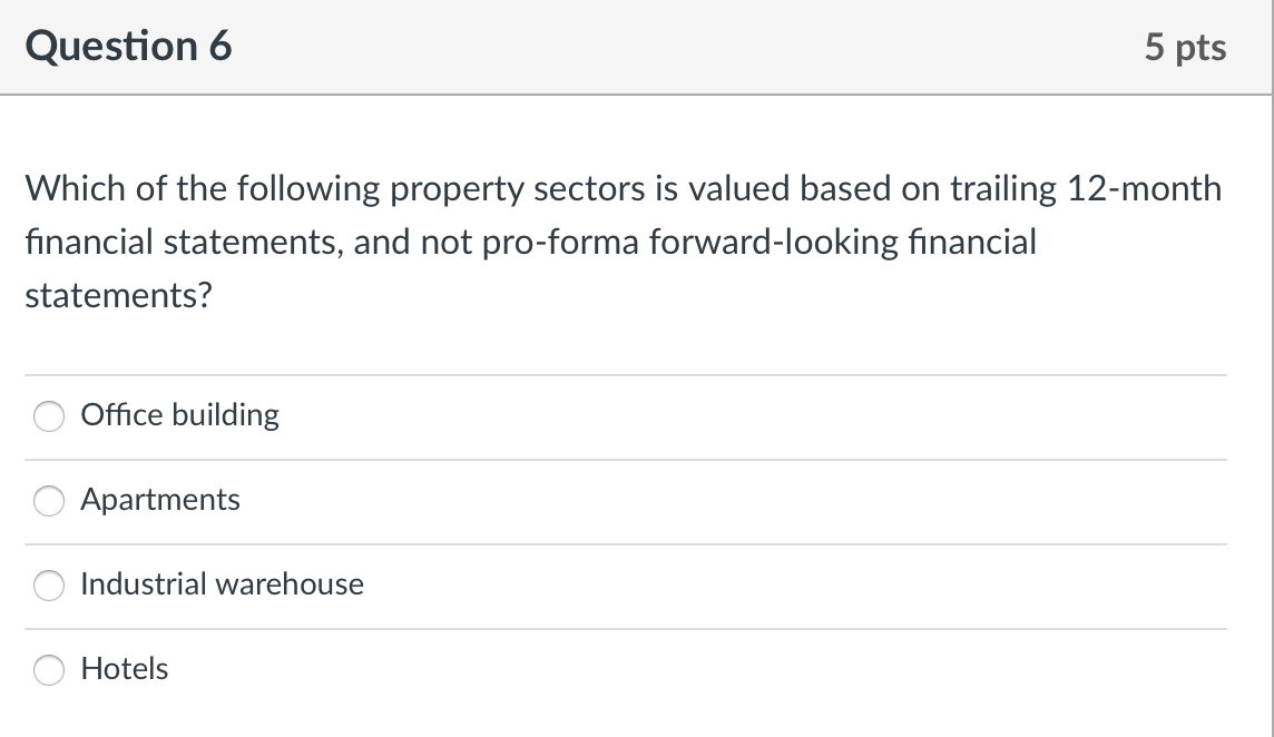 Solved Question 6 5 pts Which of the following property | Chegg.com