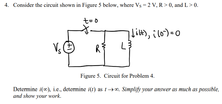 Solved 4. Consider the circuit shown in Figure 5 below, | Chegg.com