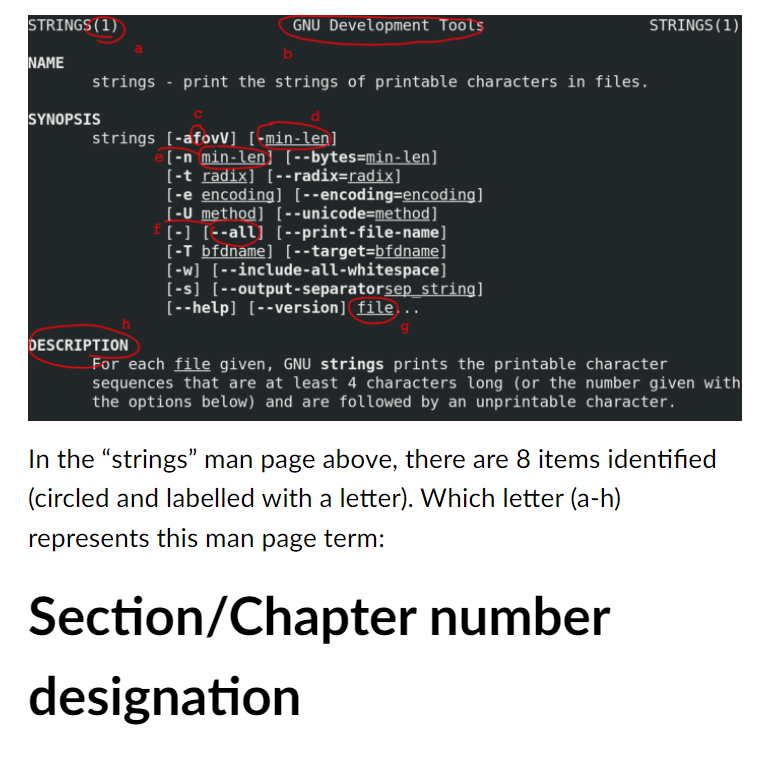 Solved STRINGS (1) GNU Development Tools STRINGS (1) NAME