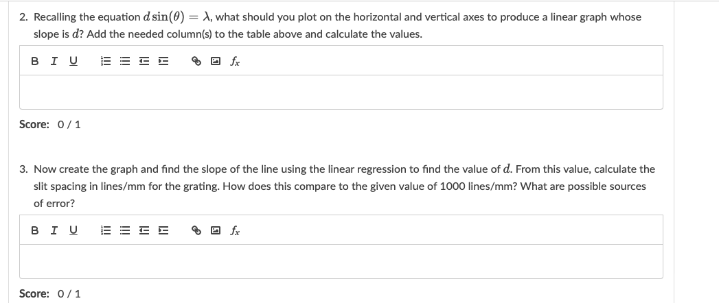 Solved 1. Using the 1000 lines/mm grating, measure the | Chegg.com