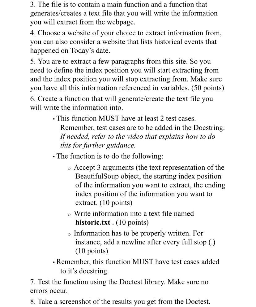 Solved 3. The file is to contain a main function and a | Chegg.com