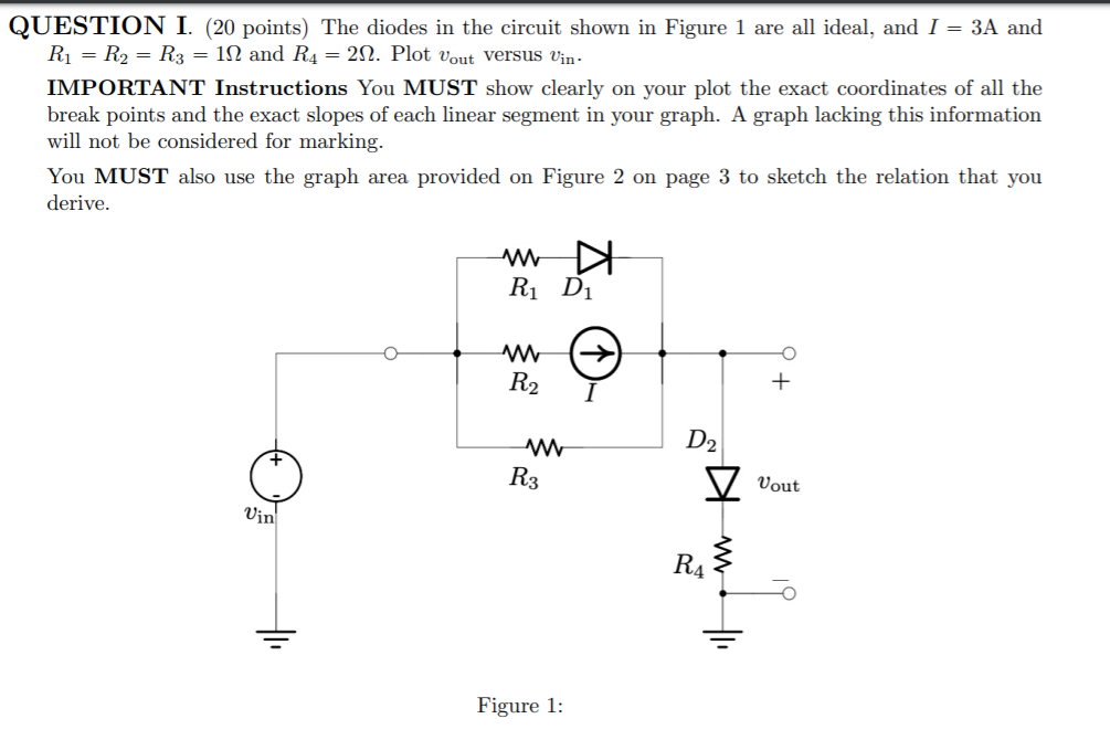 Diode R1 Vs R3 Solved QUESTION I. (20 points) The diodes in the circuit | Chegg.com