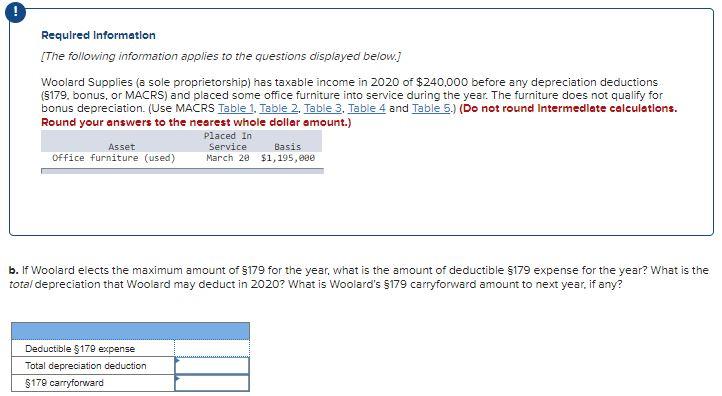 Solved Required Information [The following information | Chegg.com